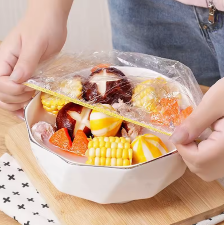 Capa plástica descartável para alimentos 50pcs