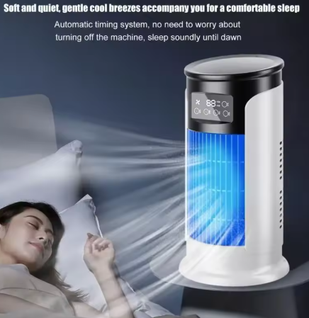Mini Ar Condicionado e Humidificador Portátil (6 Velocidades)