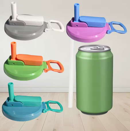 Tampa Reutilizável para Latas com Palhinha